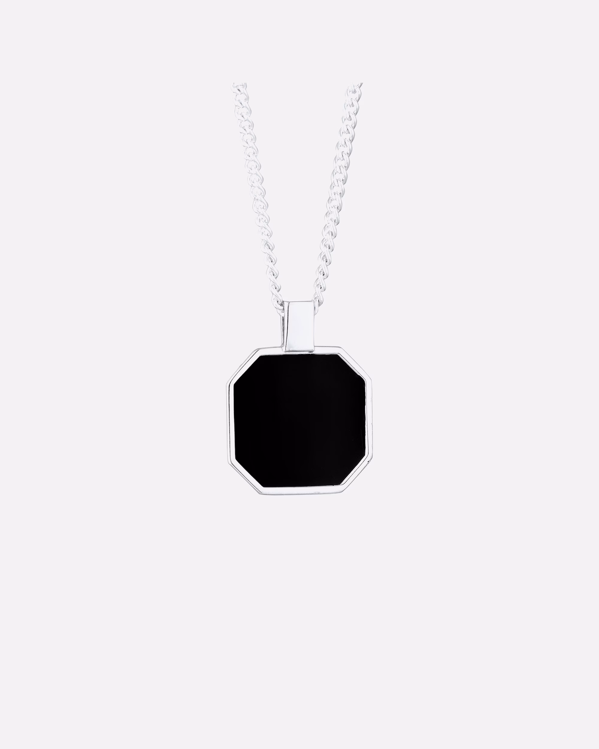KUZZOI necklace enamel pendant square 925 sterling silver