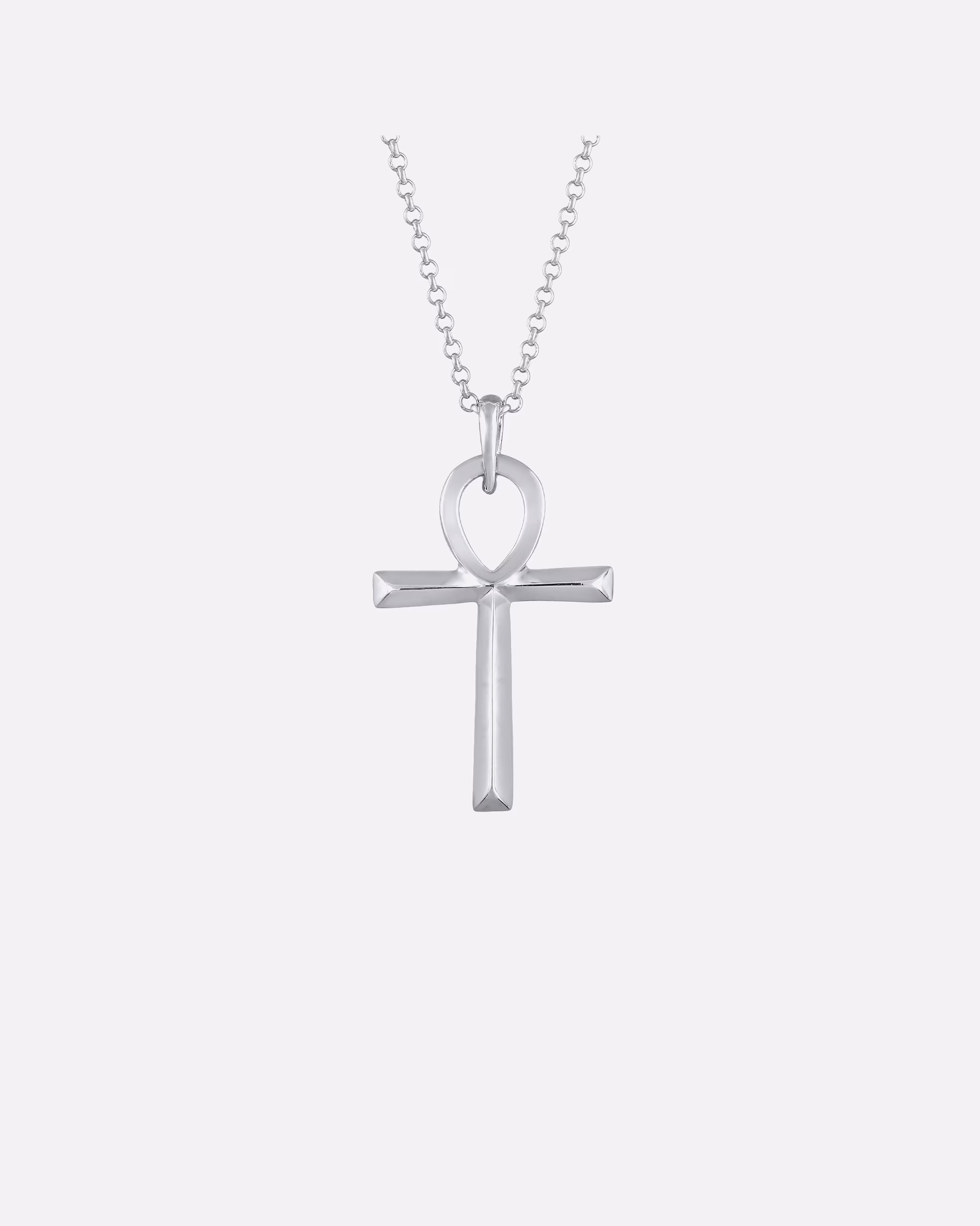 KUZZOI Men's Necklace Ankh Cross Holy Symbol 925 Silver