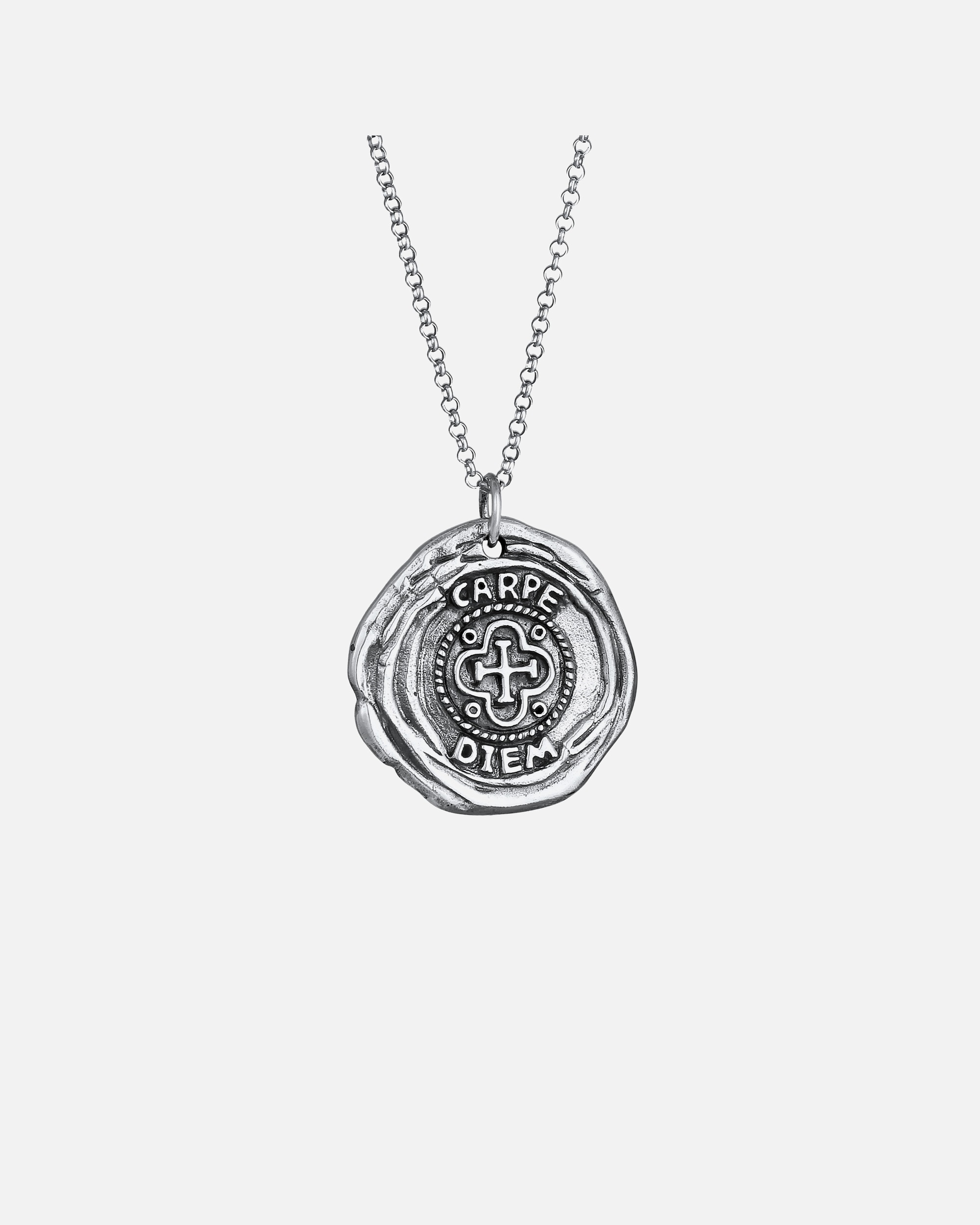 KUZZOI Men's Necklace Antique Coin Cross 925 Silver