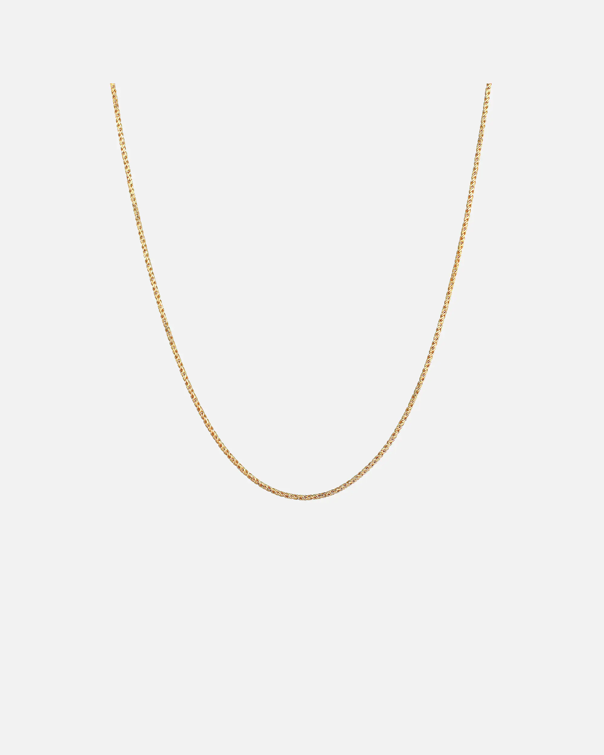 KUZZOI necklace men's basic cord chain twisted fine 925 silver