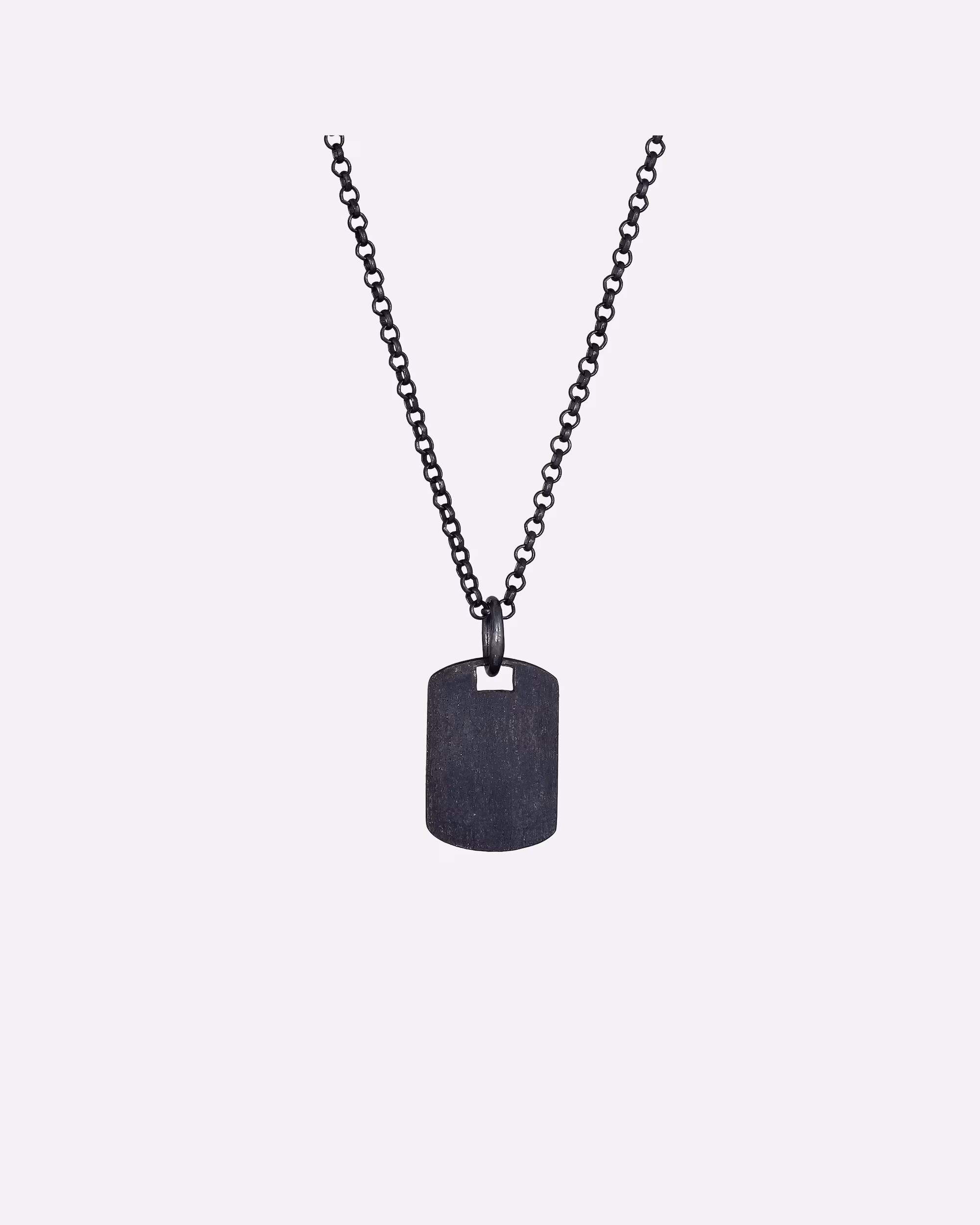 KUZZOI Necklace Brand Military Plate Brushed 925 Silver