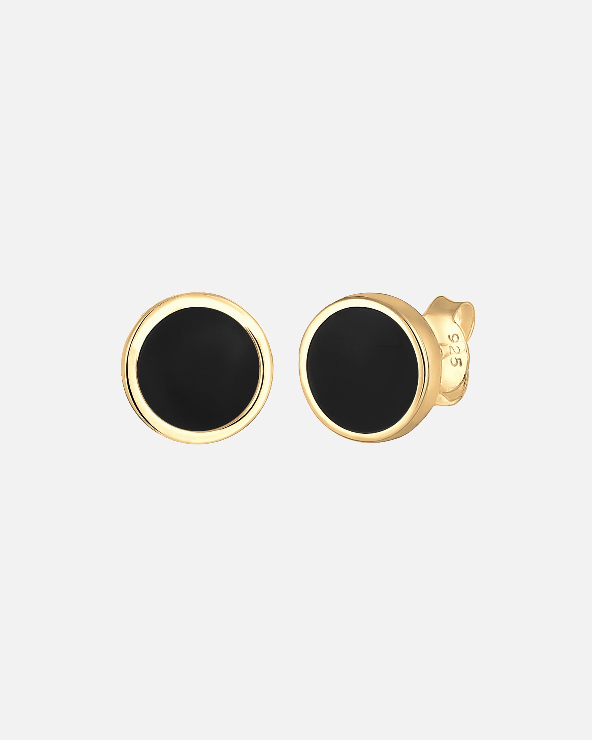 KUZZOI earring basic circle geo enamel 925 silver