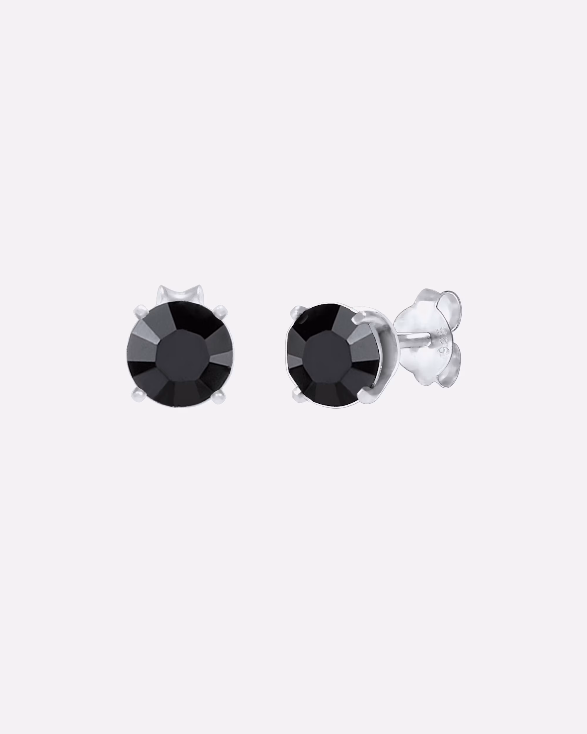 KUZZOI Earring Basic Plug Geo Crystals 925 Silver
