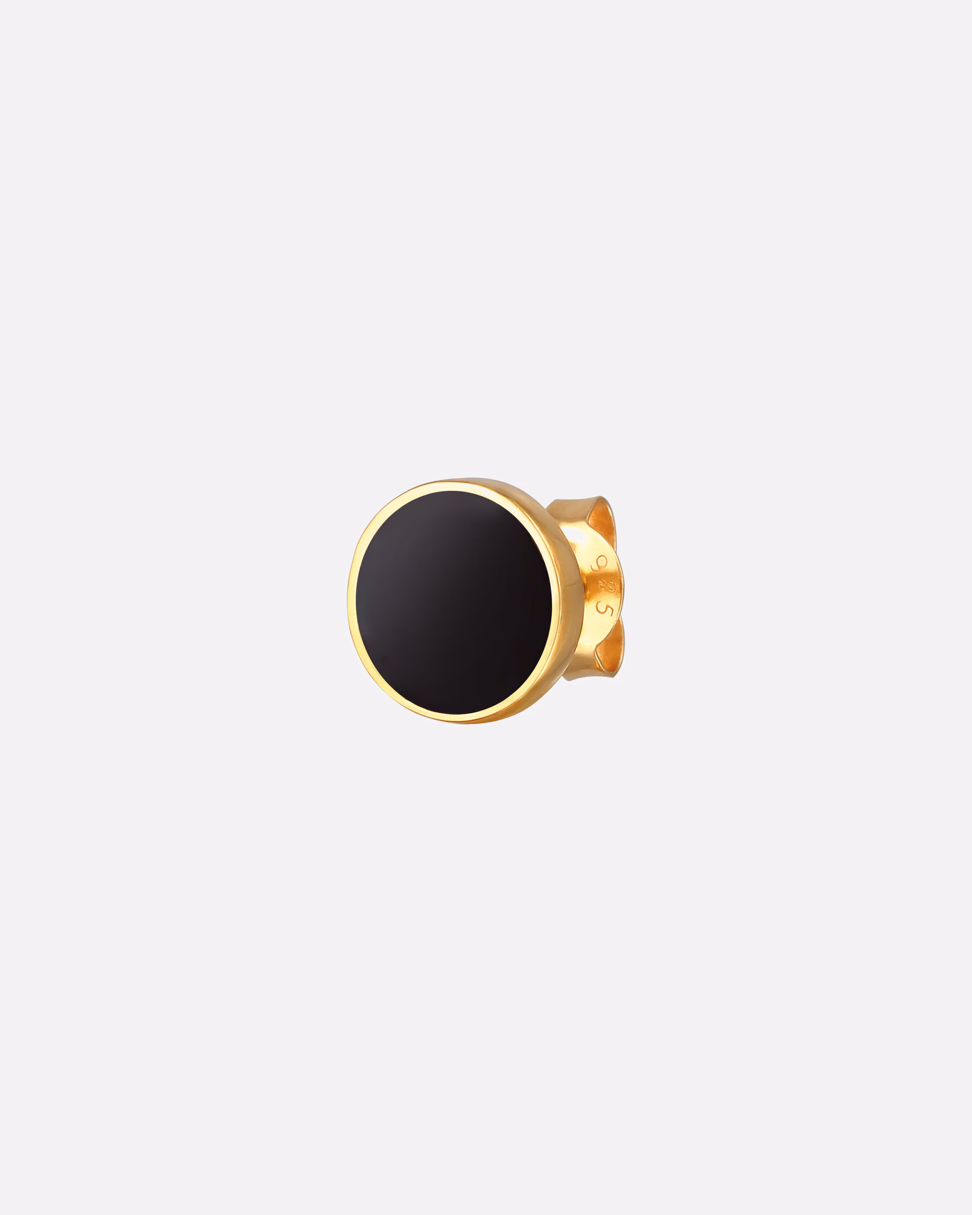 KUZZOI Earring Single Basic Circle Geo Trend Enamel 925 Silver
