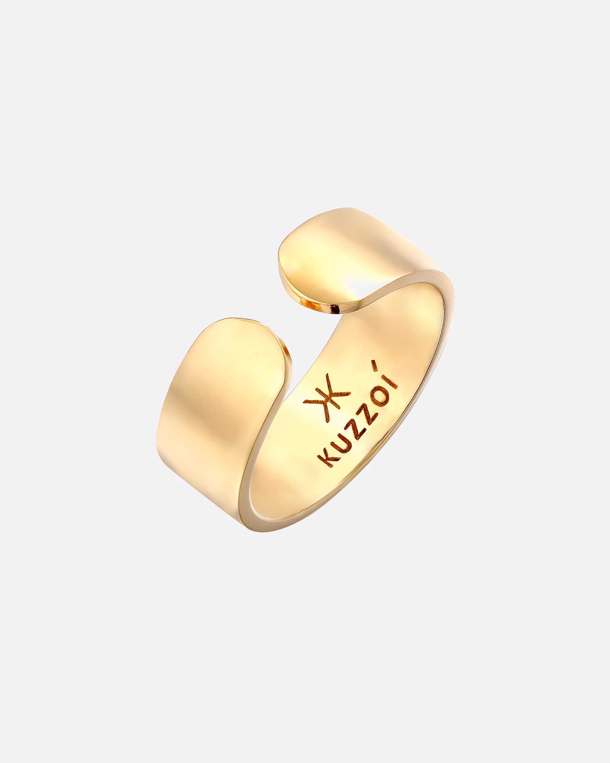 KUZZOI ring band ring clear design open 925 silver