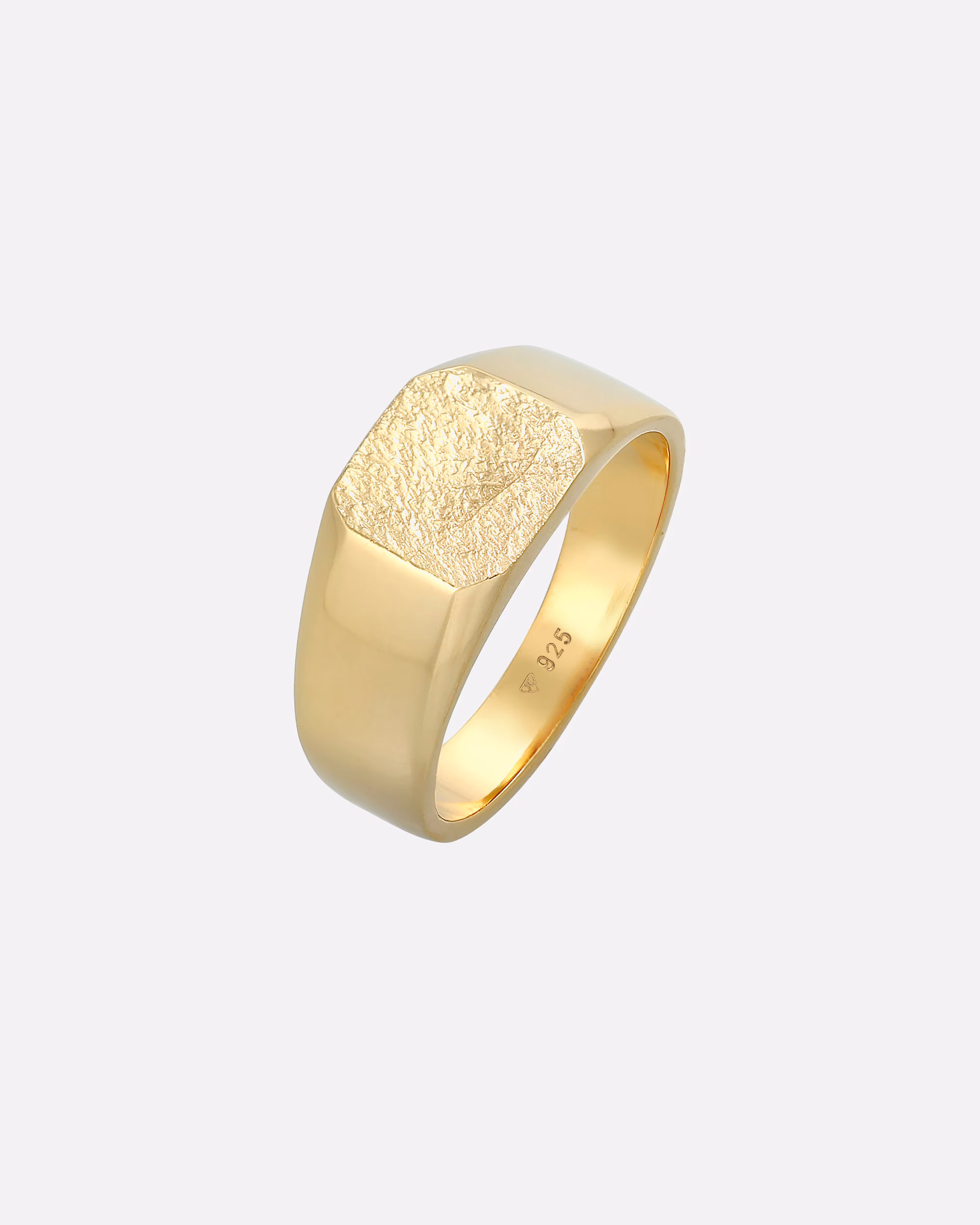 KUZZOI ring basic signet ring men's square matt 925 silver