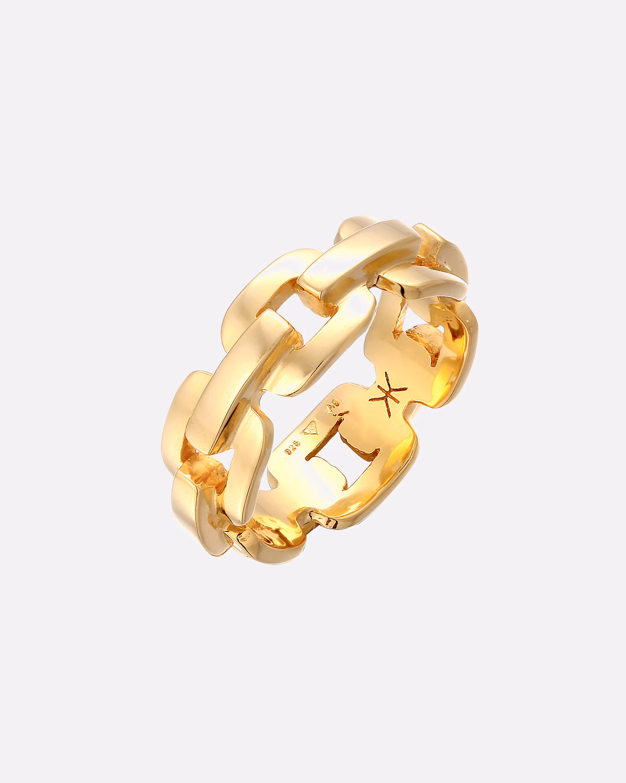 KUZZOI ring men's anchor chain ring trend 925 silver