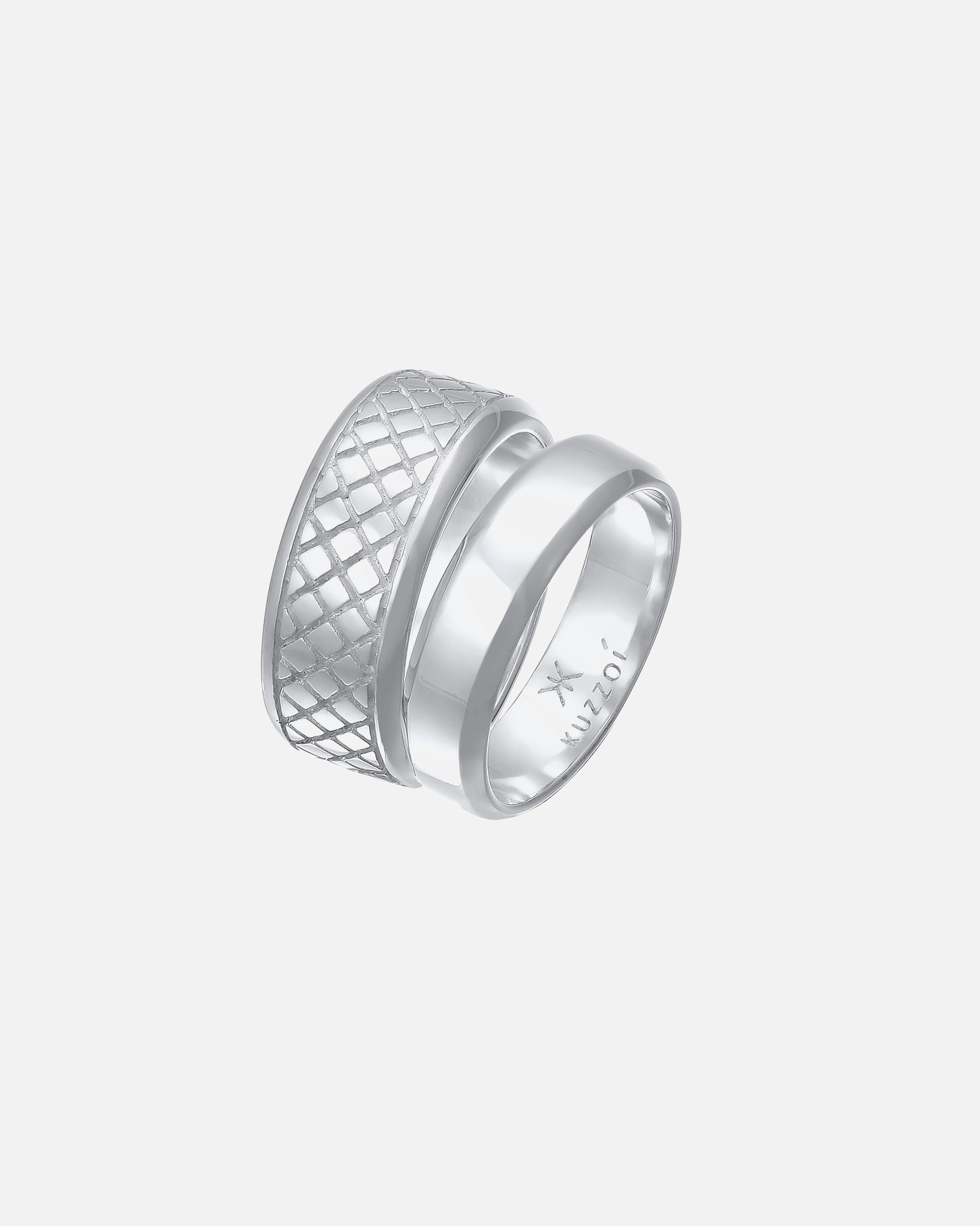 KUZZOI ring men's band ring basic set of 2 925 silver