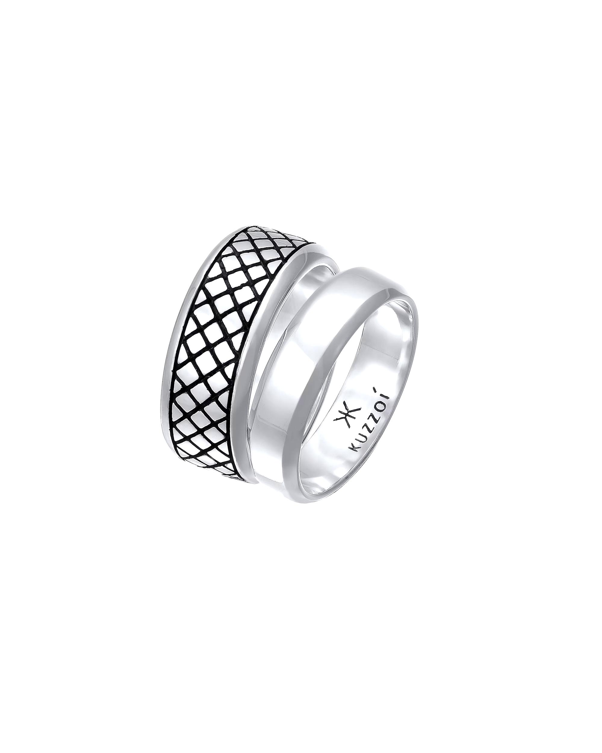 KUZZOI ring men's band ring basic set of 2 925 silver
