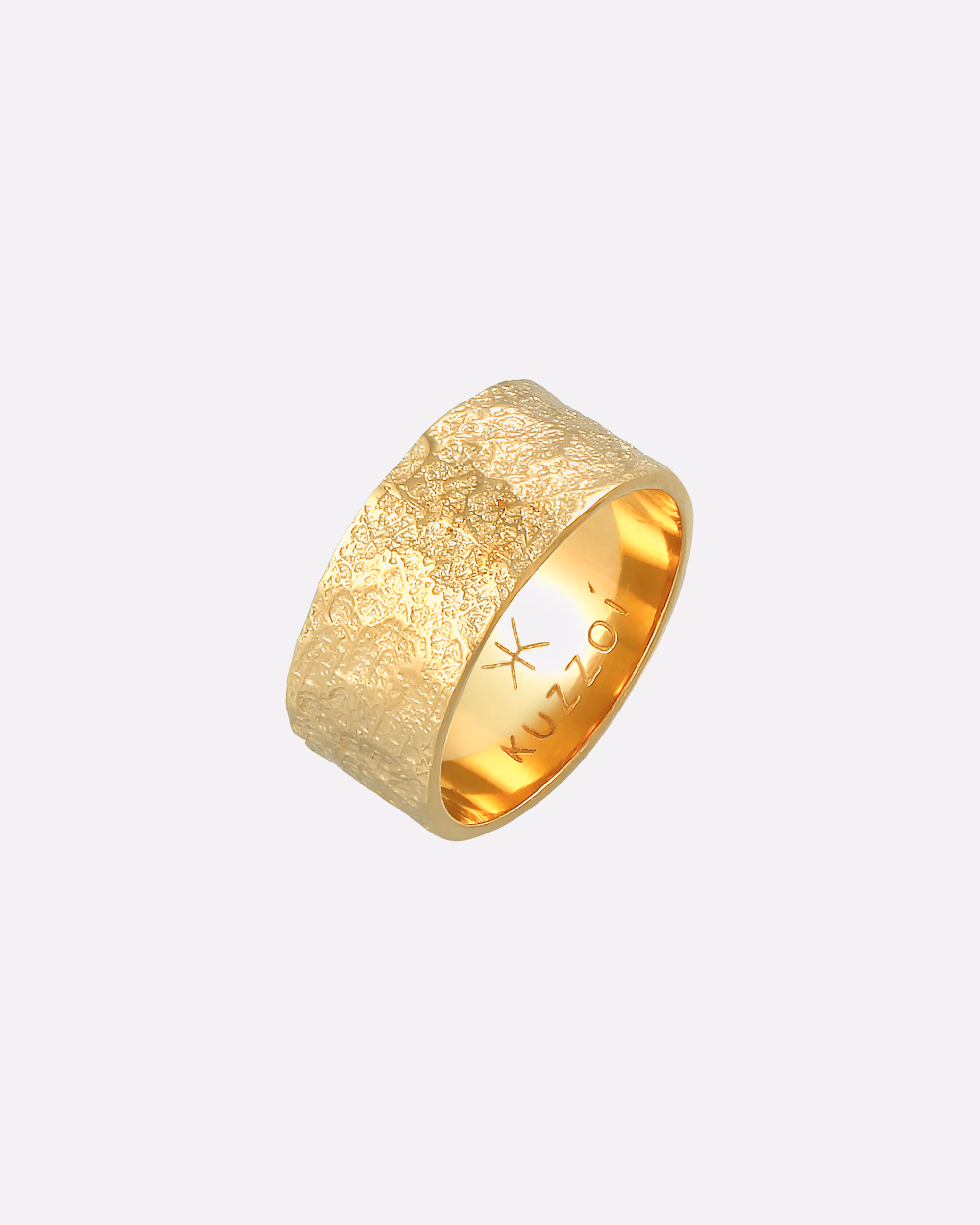 KUZZOI ring men's band ring organic structure 925 silver