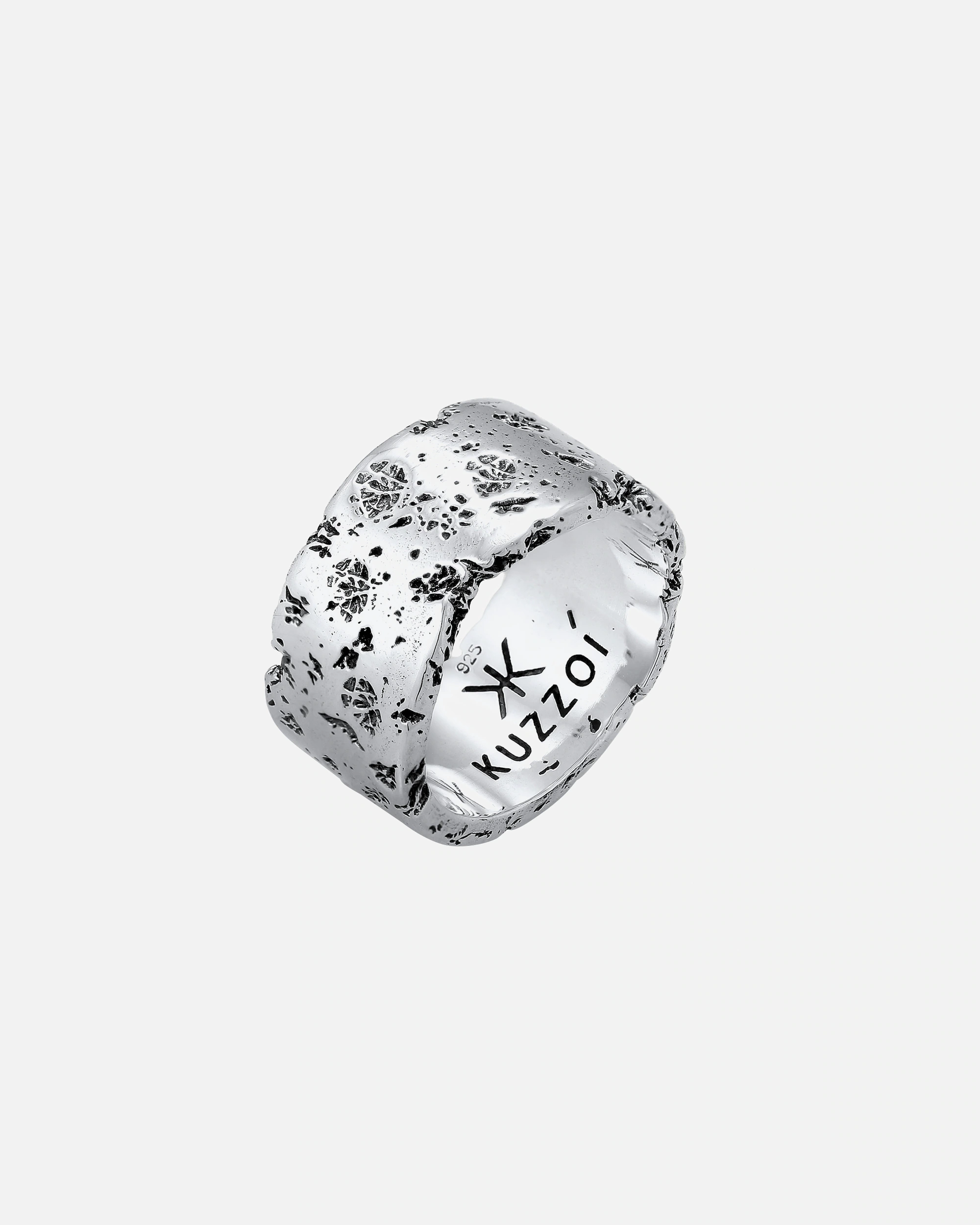 KUZZOI ring men's band ring rustic robust look 925 silver