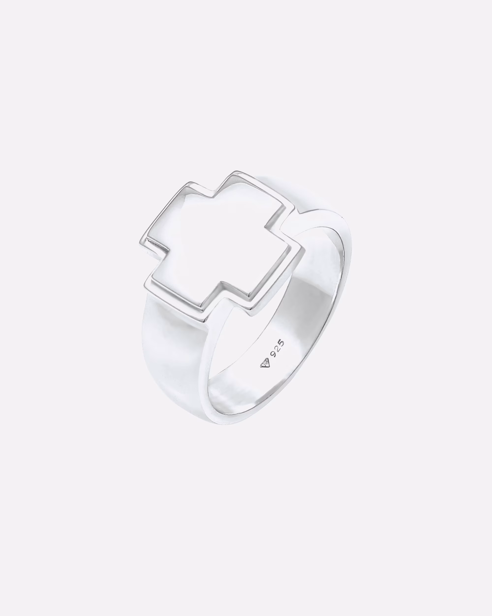 KUZZOI ring men's signet ring band ring cross 925 silver