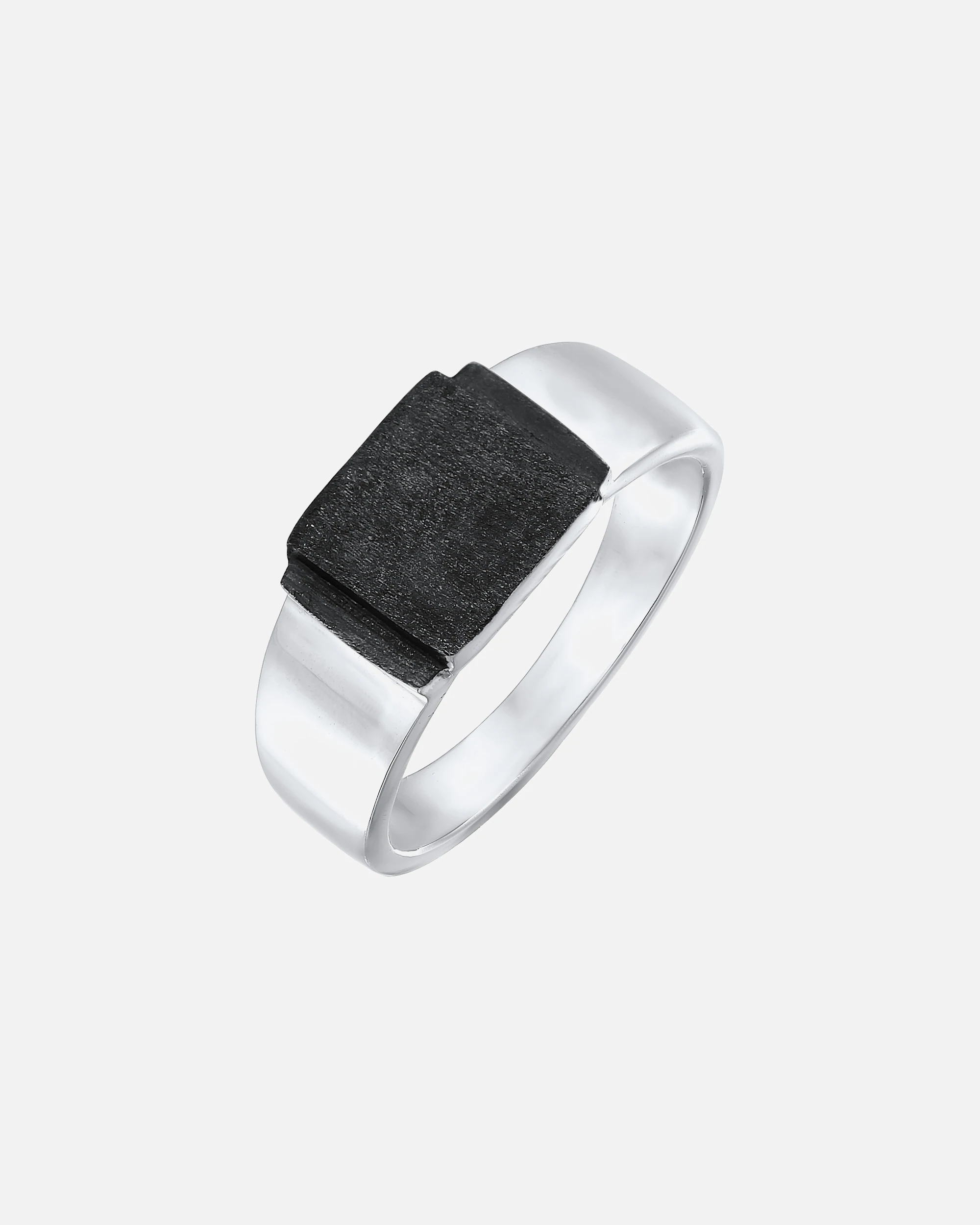 KUZZOI ring men's signet ring matt 925 silver