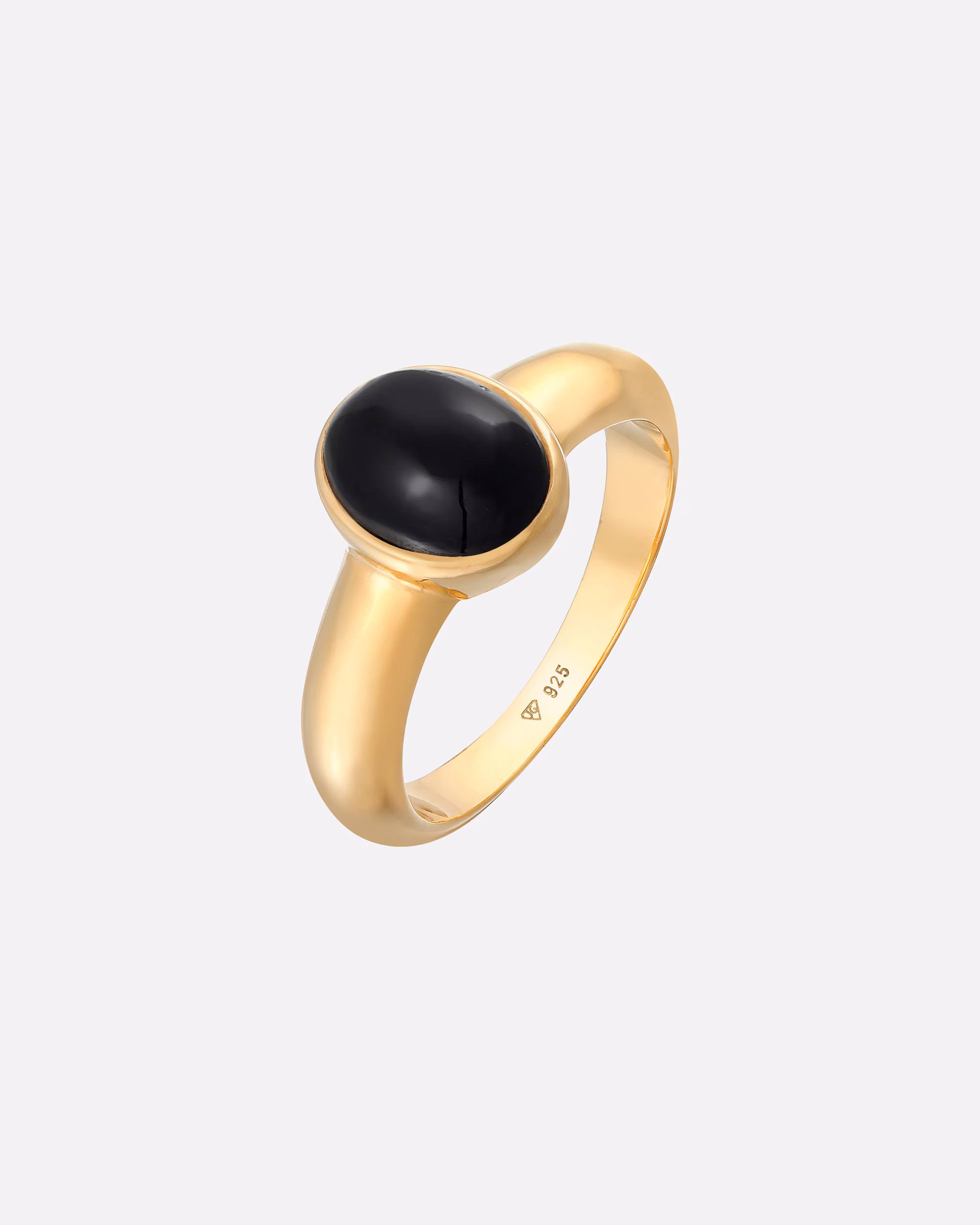KUZZOI ring men's signet ring onyx oval basic 925 silver