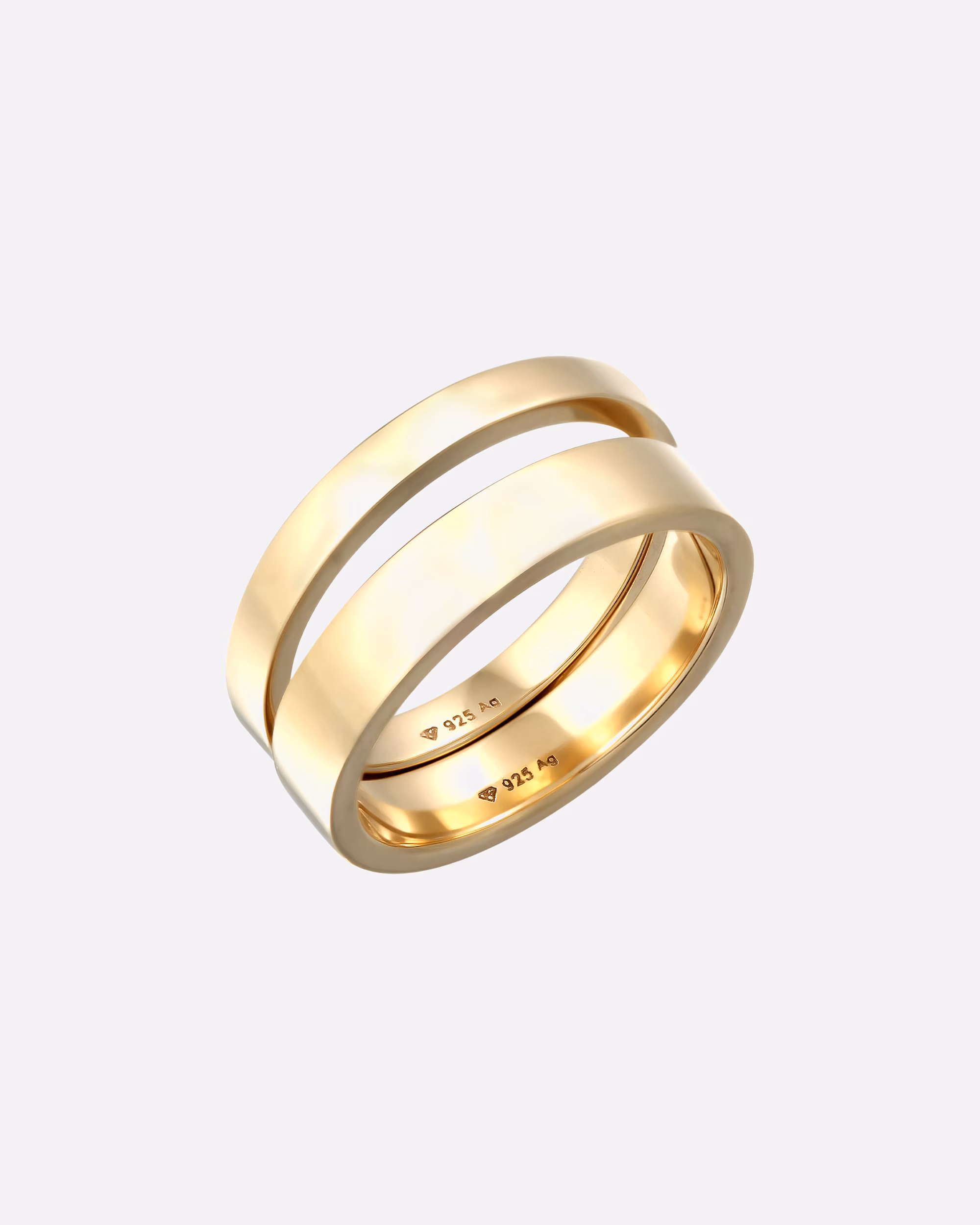 KUZZOI ring men's ring 925 sterling silver set of 2 casual look