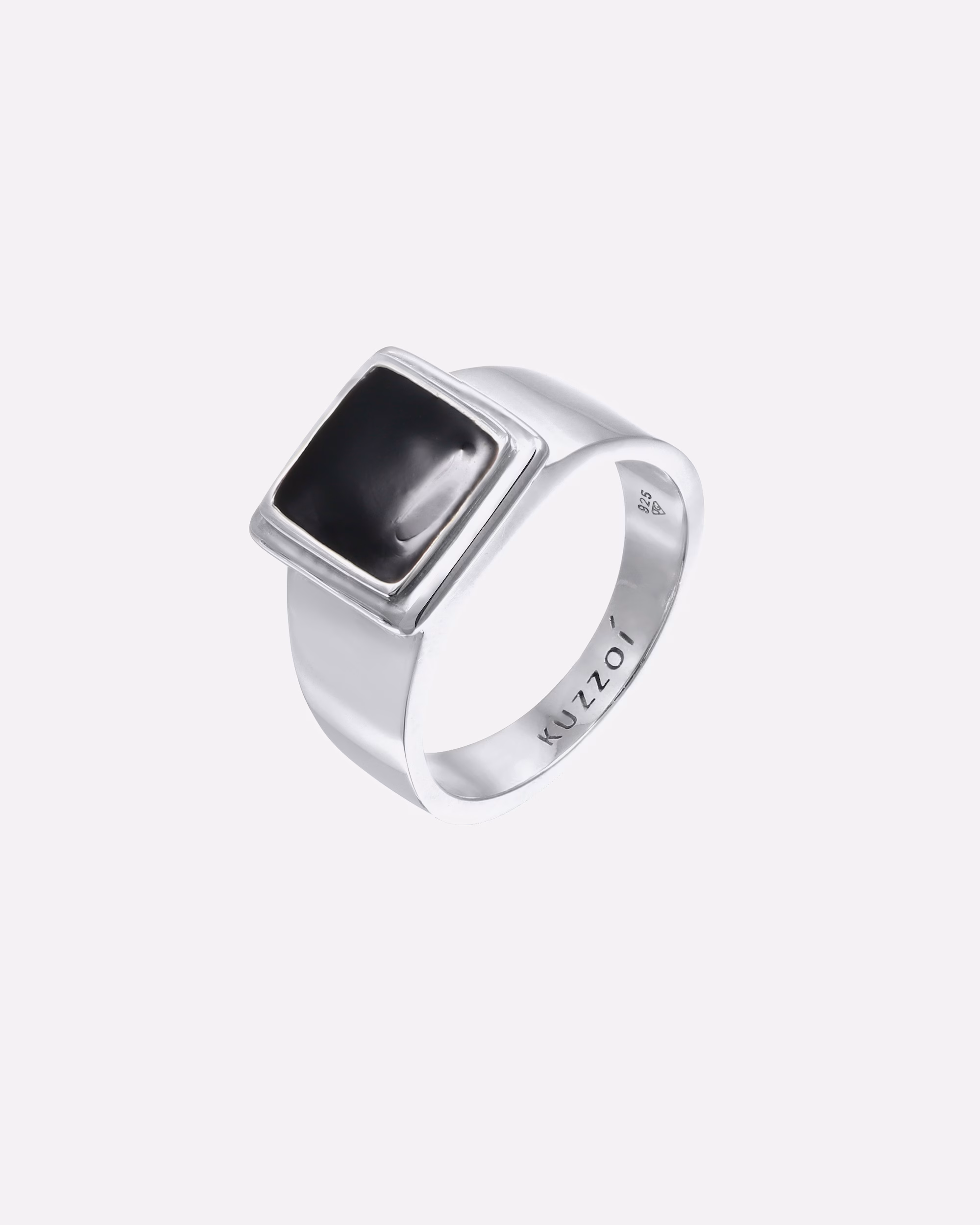 KUZZOI ring signet ring square enamel 925 silver