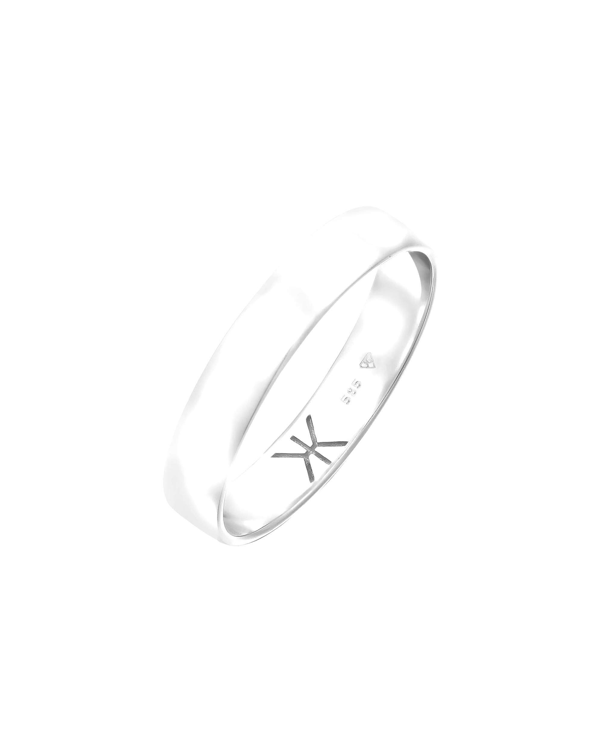 KUZZOI ring wedding ring men's ring engagement ring band ring 585 white gold