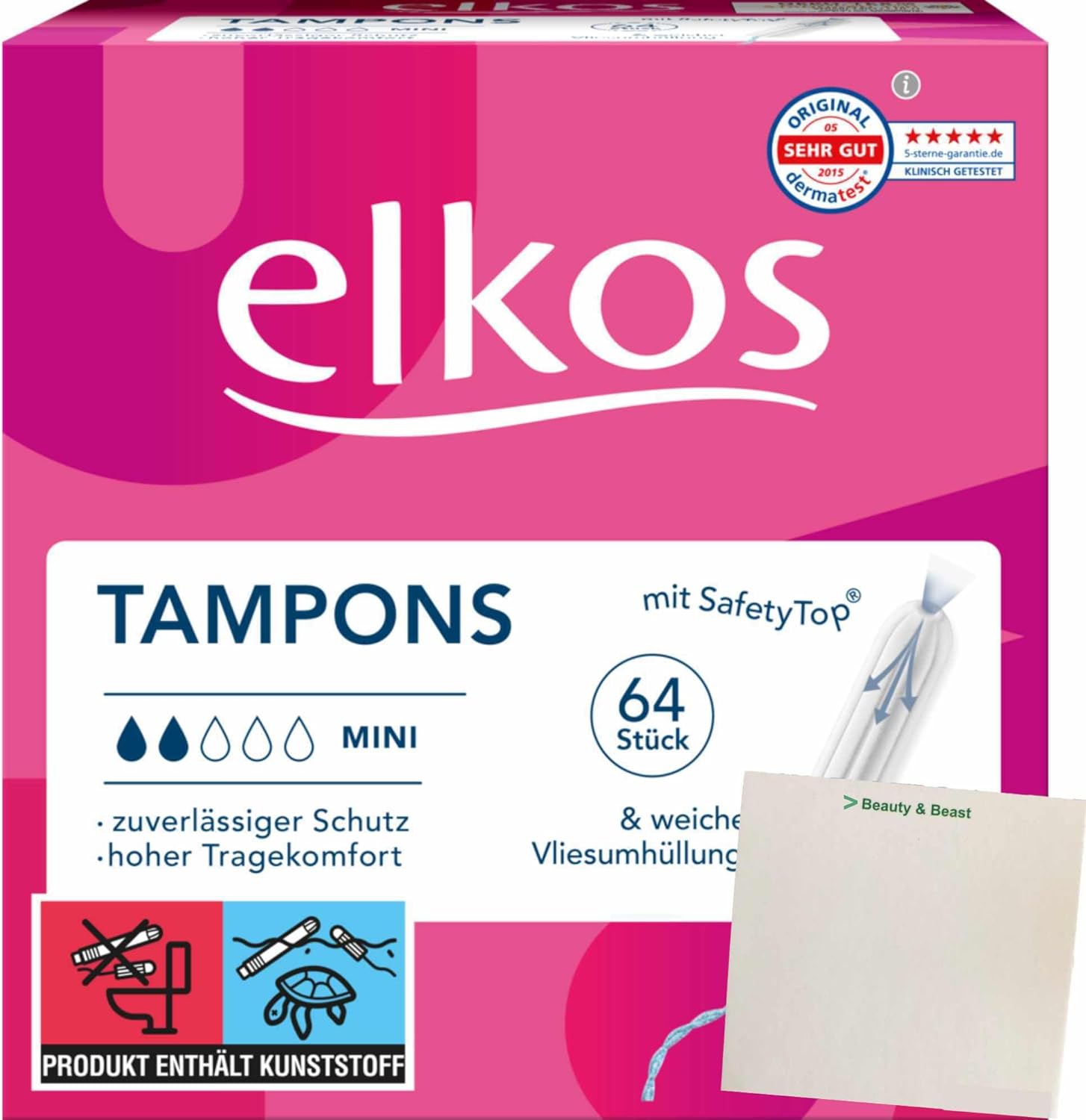 usy Bundle for Elkos Tampons Mini (Pack of 64) + usy Block