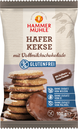 Hammermühle Oatmeal cookies with milk chocolate, 100 g