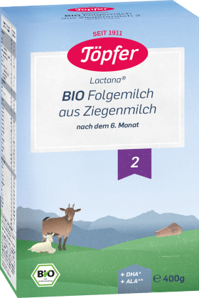 TÖPFER Follow-up milk 2 Lactana from organic goat's milk after the 6th month, 400 g