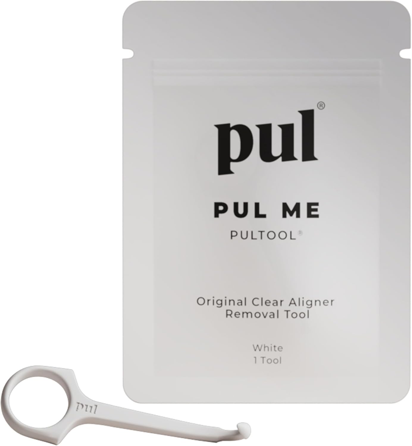The Pultool Store PUL Aligner Removal Tool - White | Safe and Hygienic Hook for Invisalign and Retainer | Gentle BPA Free Design for Everyday Use | Pack of 1