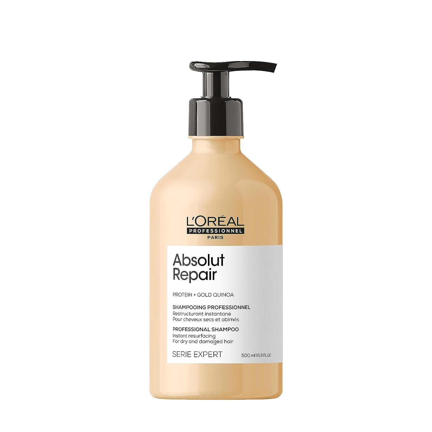 L'Oréal Professionnel L\'Oréal Professionnel, Instant Repair Shampoo, Dry & Damaged Hair, Intensively Nourishes Fibre, Repairs & Strengthens Sensitive Zones, Absolut Repair, Expert Series