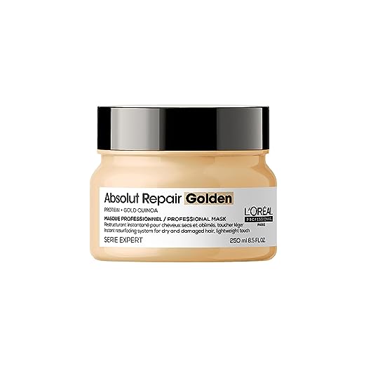 L'Oréal Professionnel L\'Oréal Professionnel Repairing Hair Mask for Damaged and Dry Hair, with Quinoa, Expert Series, Absolut Repair Gold Mask