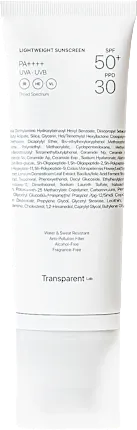 Transparent Lab Sunscreen Face Lightweight SPF 50+, 100 ml