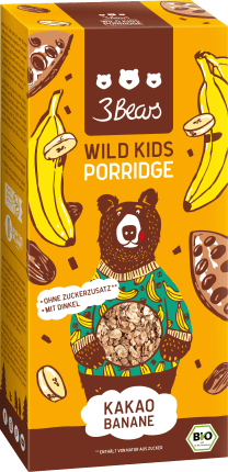 3Bears Porridge \'Wild Kids\' Kakao Banane, 350 g