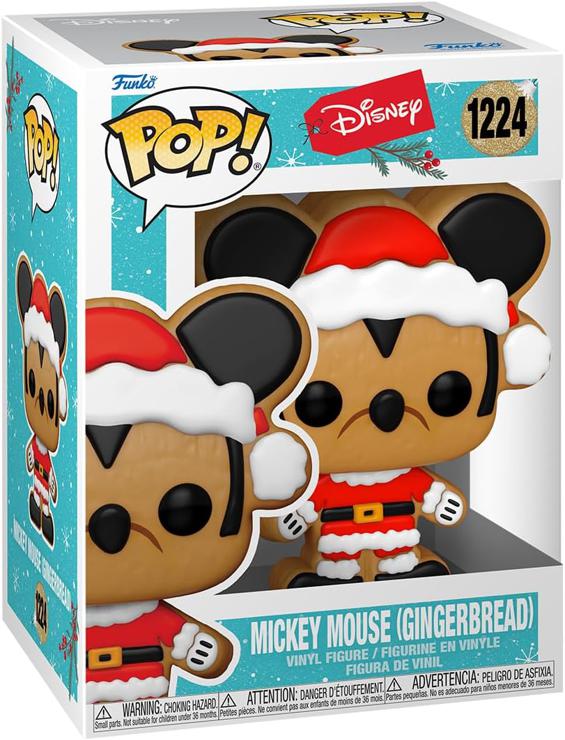 Funko Pop! Disney: Holiday - Santa Mickey Mouse - Gingerbread - Vinyl Collectible Figure - Gift Idea - Official Merchandise - Toys For Children and Adults - Model Figure For Collectors and Display