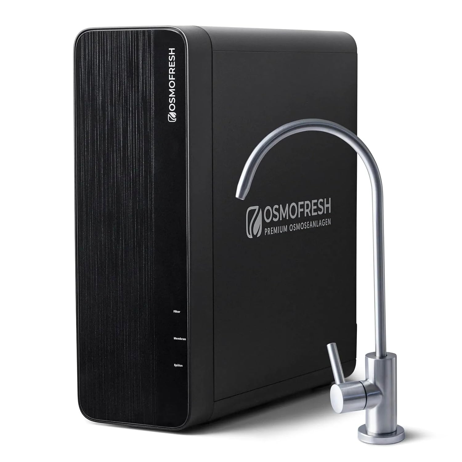 OsmoFresh Flow2 Under-Sink Osmosis System, Up to 7-Way Filter System (DirectFlow), 600 GPD, Quiet & Efficient, Automatic Flush Function, Easy Connection, Lime-Free Drinking Water (600GPD)