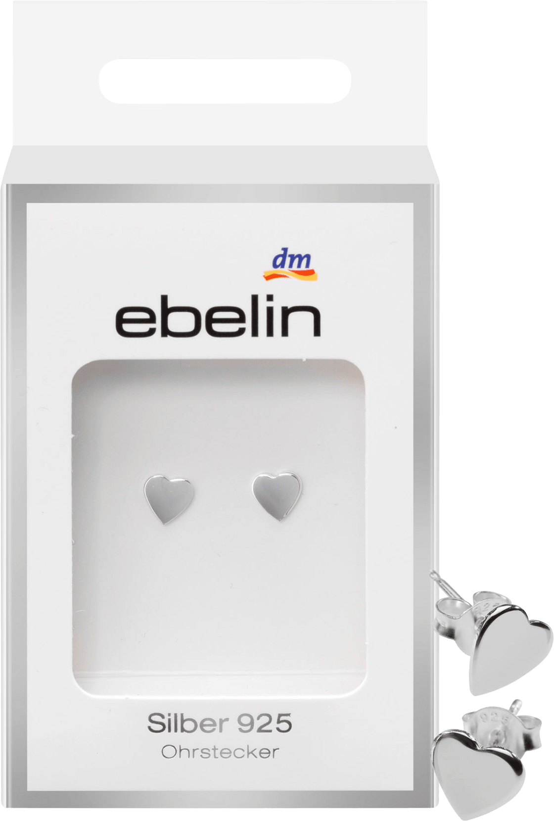 ebelin Stud Earrings 925 Silver, 2 Pcs