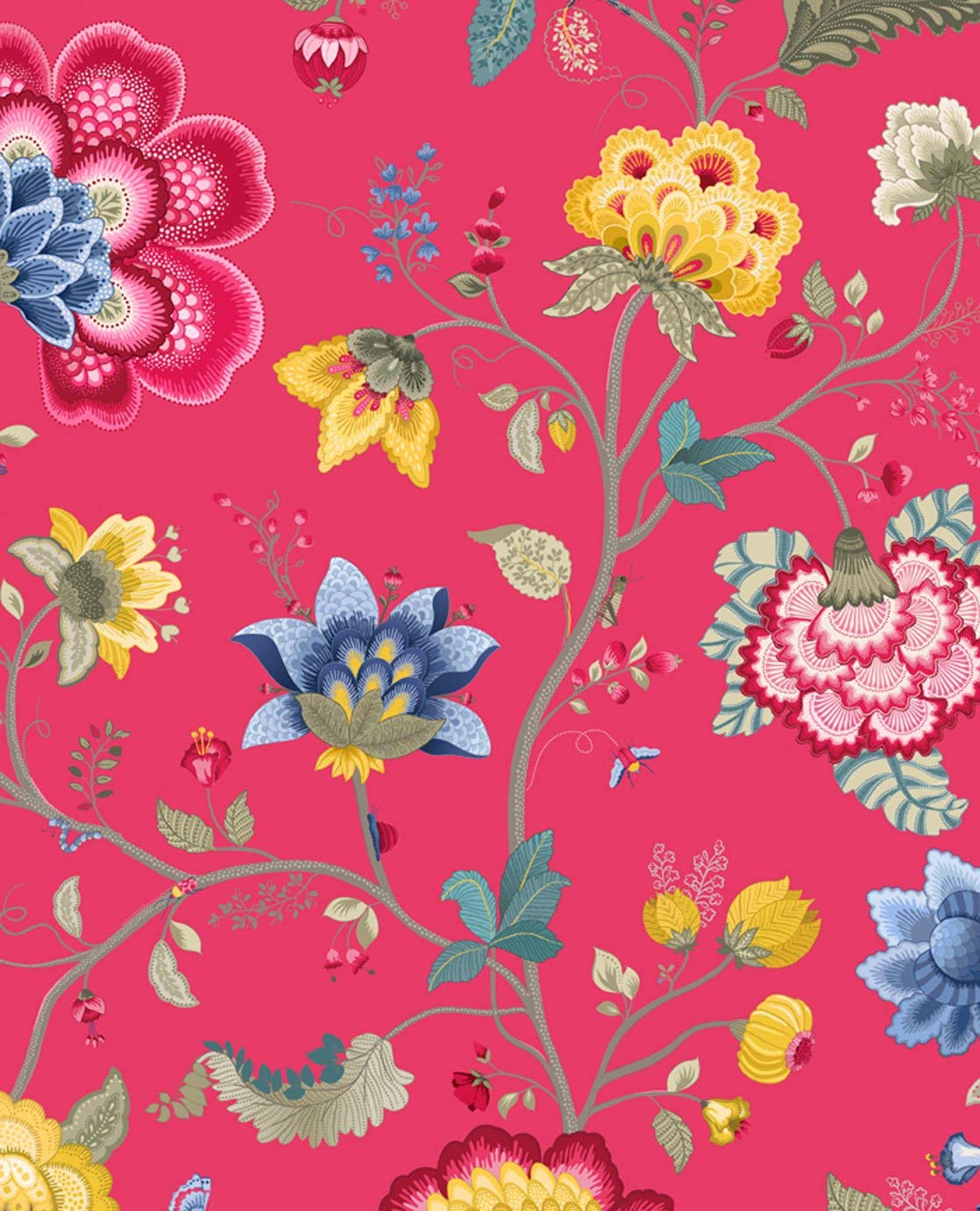 Eijffinger Non-woven wallpaper Eijf Finger PIP wallpaper 341032 Floral Pattern Red Mul