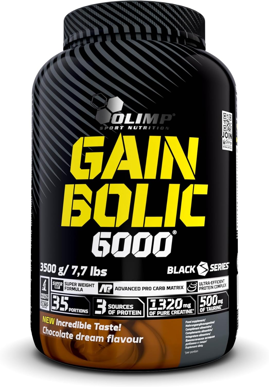 Olimp Gain Bolic 6000 Mass Gainer Supplement, 3500 g, Chocolate Flavor