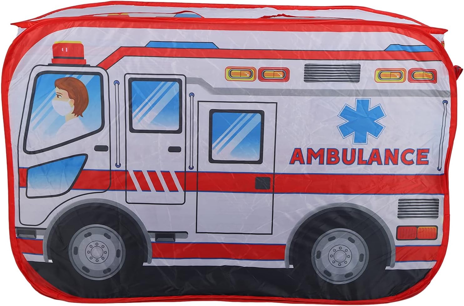 Holigie Ambulance Truck Tent, Quick Set-Up Pop-Up Playhouse Tent Foldable Ambulance Truck Games Playhouse for Children Toddlers Girls