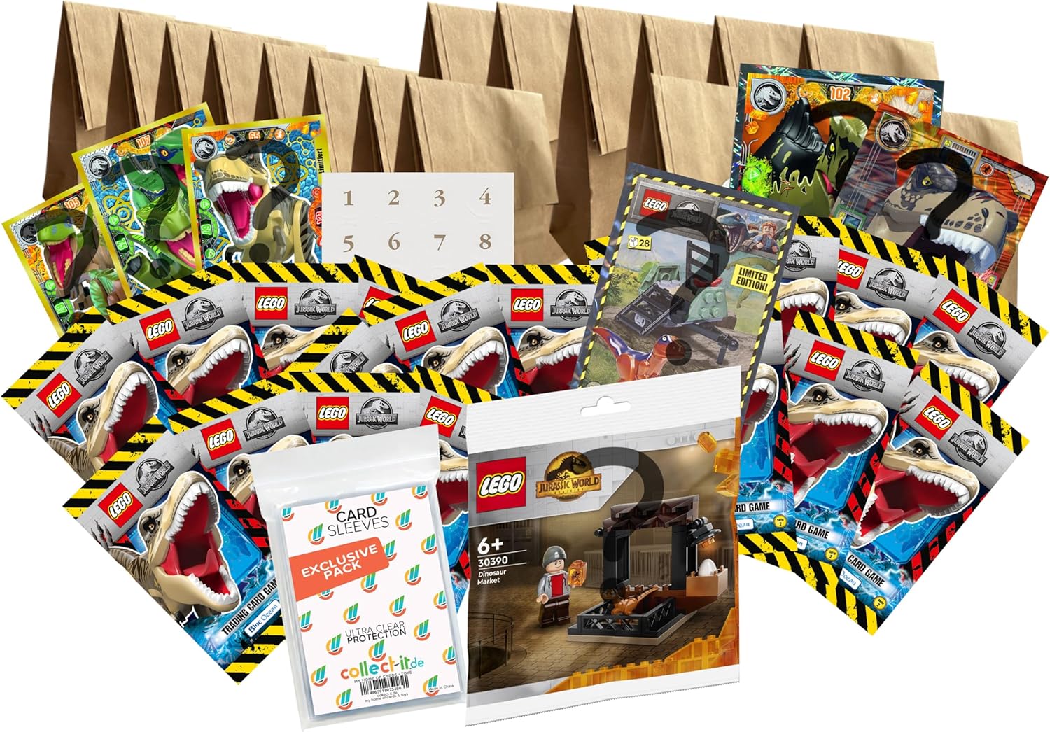 collect-it.de MY HOME OF CARDS + TOYS Bundle with LEGO Jurassic World Series 2 - The Advent Calendar 2022-24 Great Surprises Deluxe + Exclusive Collect-it Cases