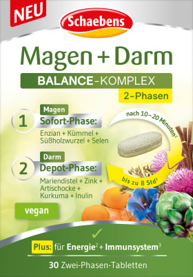 Schaebens Stomach + intestinal balance complex tablets 30 pieces, 46.5 g