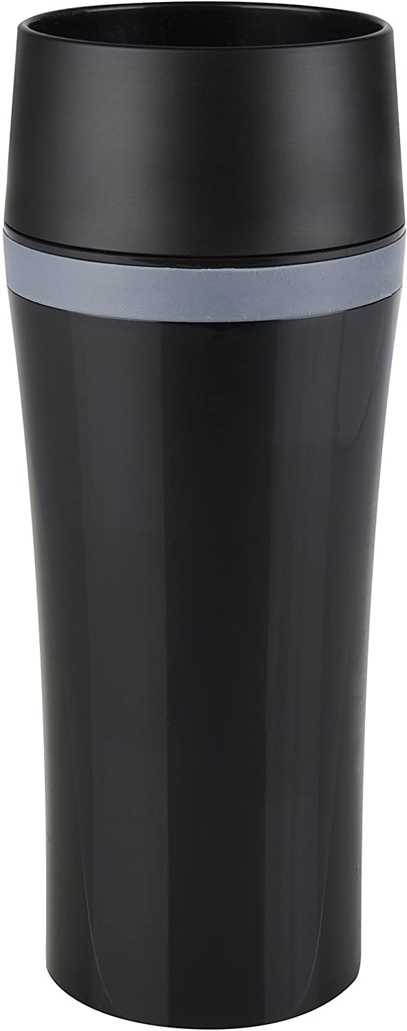 Emsa Travel Mug Fun 0.36 L White/Red, Coffee, Tea Jug, Thermos Flask, 514579 black/charcoal