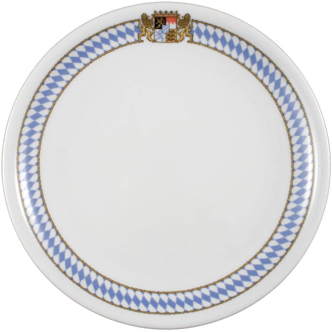 Seltmann Weiden 001.449446 Compact Bayern Round Dinner Plate, Blue/White/Yellow/Red