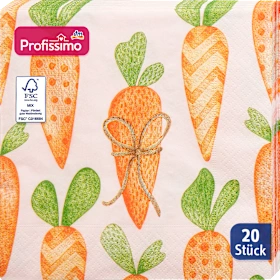 Profissimo Napkins \"Carrots\" (33x33 cm), 20 pcs