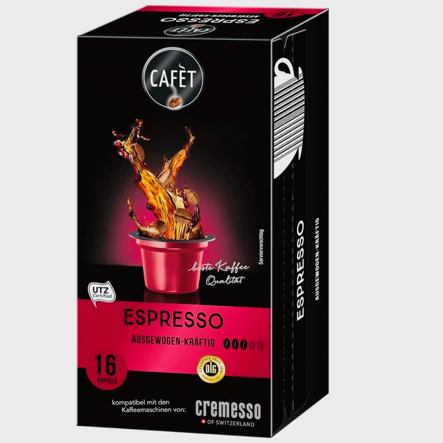 Cafet for Cremesso, Coffee Capsules Espresso Pack of 16