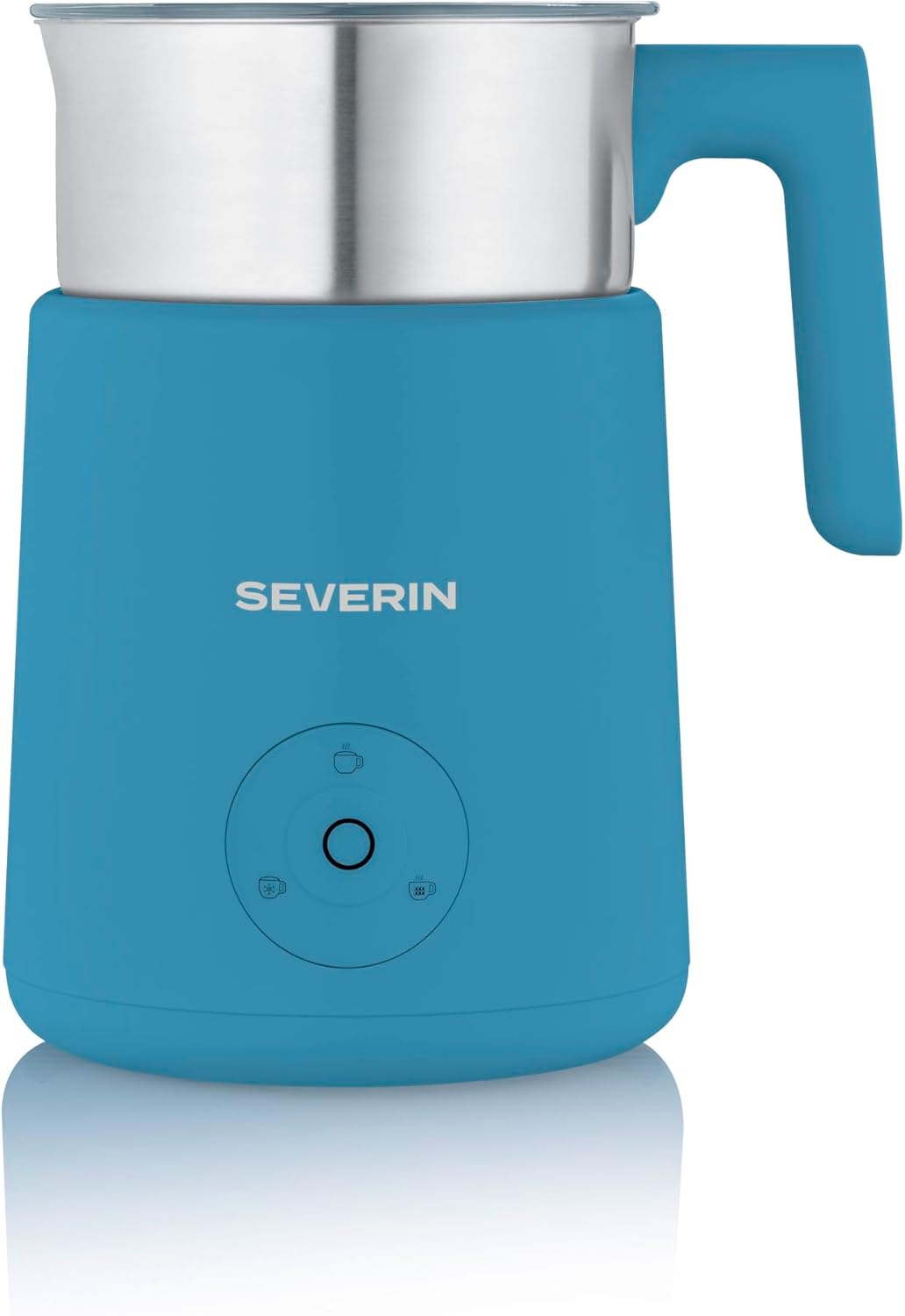 Severin Design Induction Milk Frother, 400 ml, Hot and Cold Foam Maker, Dishwasher Safe, Easy Cleaning, Chocolate Function, 500 W, Ocean Blue, Spuma Lite, SM 3596