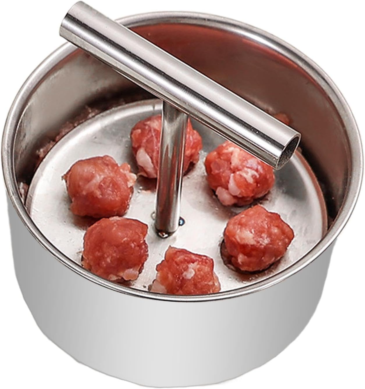 YRTUOP Meatball Shaper, Manual Meatball Press Meatball Shaper Made of Stainless Steel 6/12 Holes Meatball Maker Kitchen Tool for Meatballs, Bread Balls