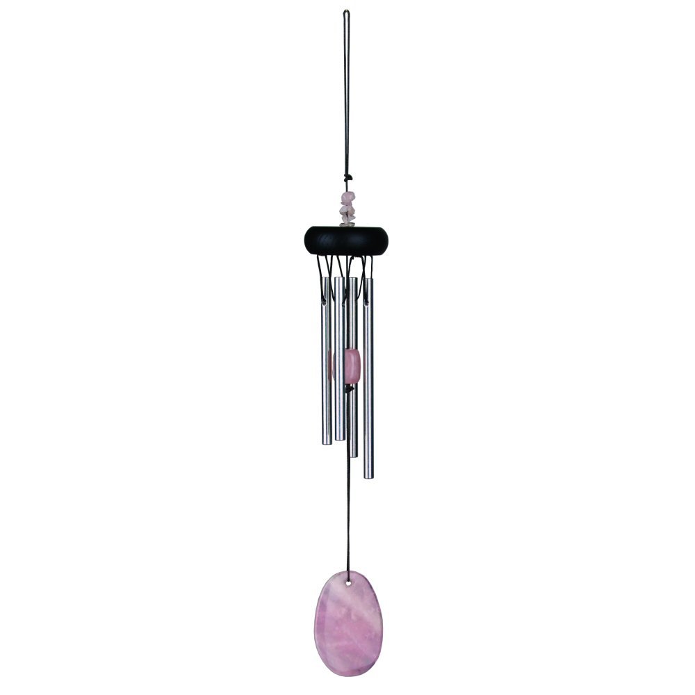 Woodstock Chimes Woodstock Precious Stones Collection Windchime, Rose Quartz