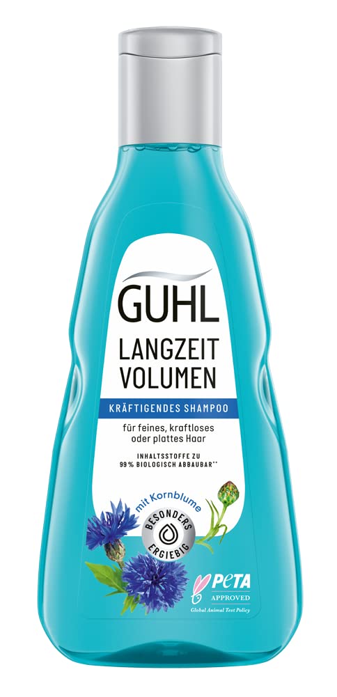 Guhl Long-term Volume Shampoo - Contents: 250 ml - Volume and fullness for fine hair, ‎blue