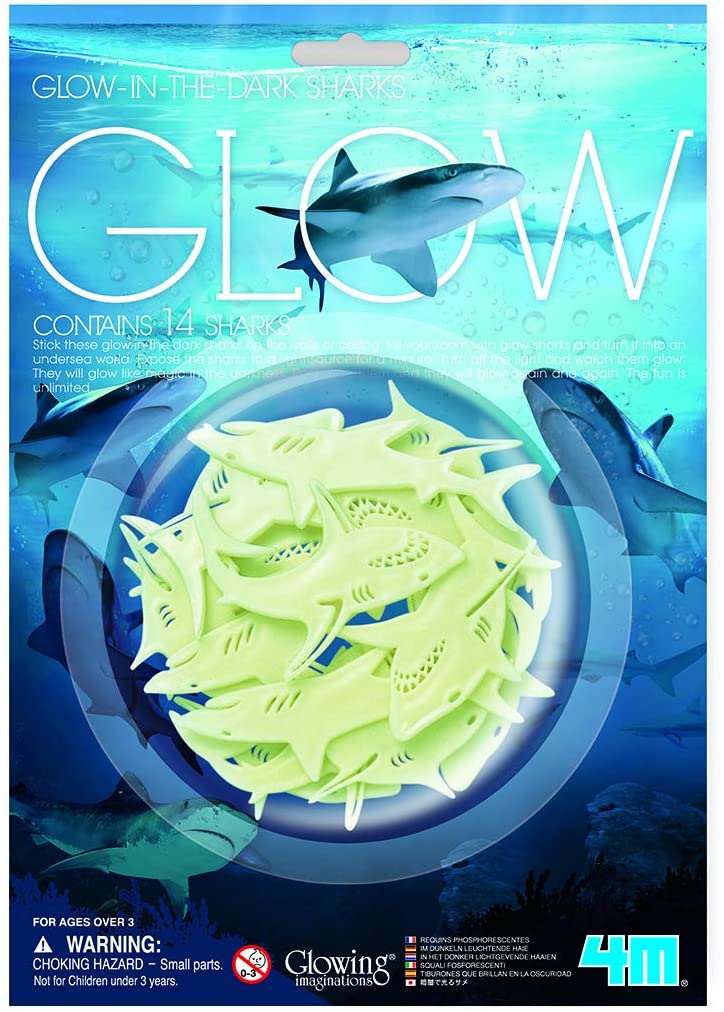 4M 405940 Glow Sharks, Multi-Coloured
