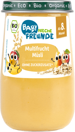FRECHE FREUNDE Fruit and grain multi -fruit muesli from the 8th month, 190 g