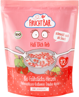 FruchtBar Organic breakfast hearts from the 12th month, 125 g