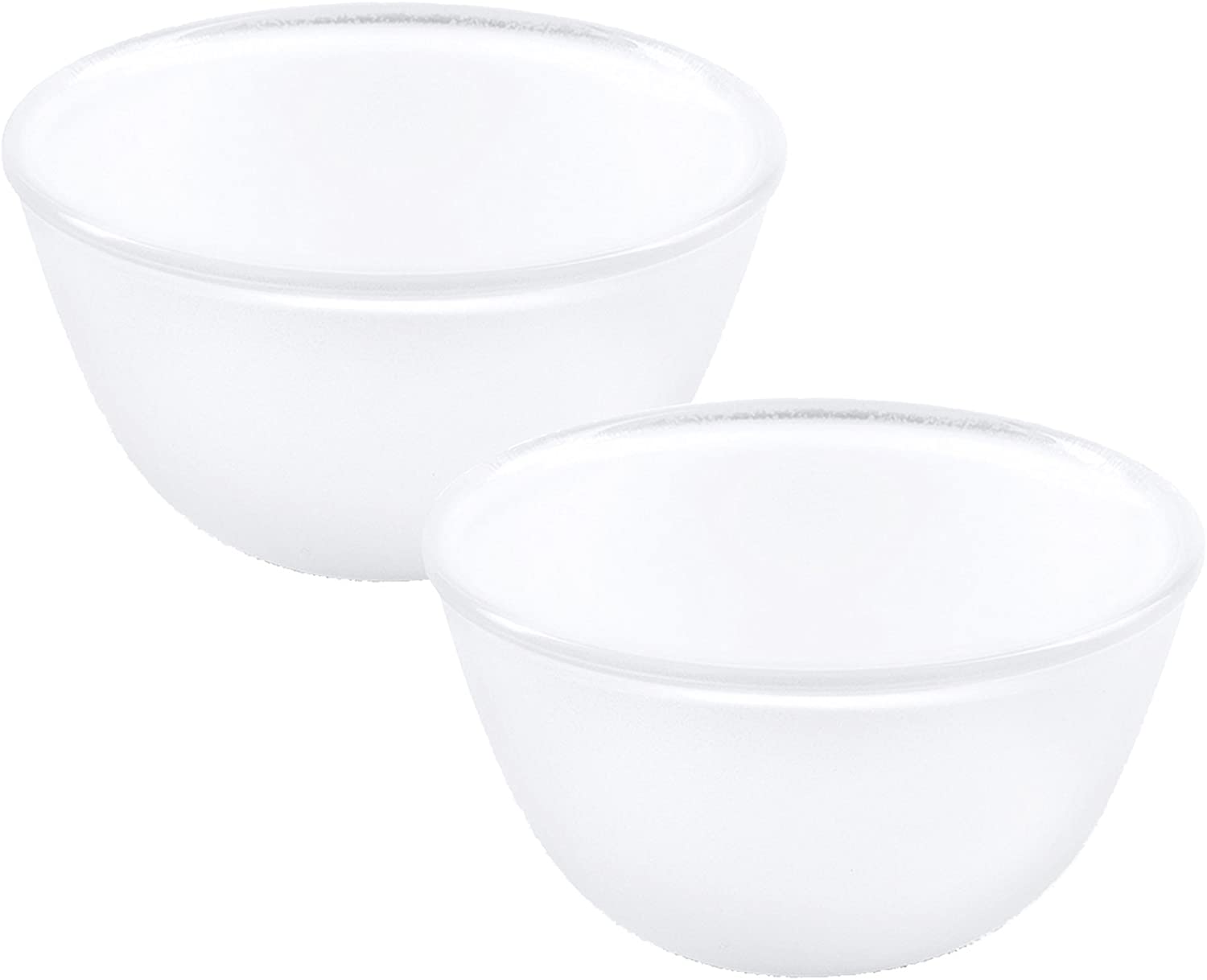 Bohemia Cristal Play of colors Cooking Set of 2 Bowls 0.5 Litre Borosilicate Glass Bowl, 8 x 15 x 8 cm