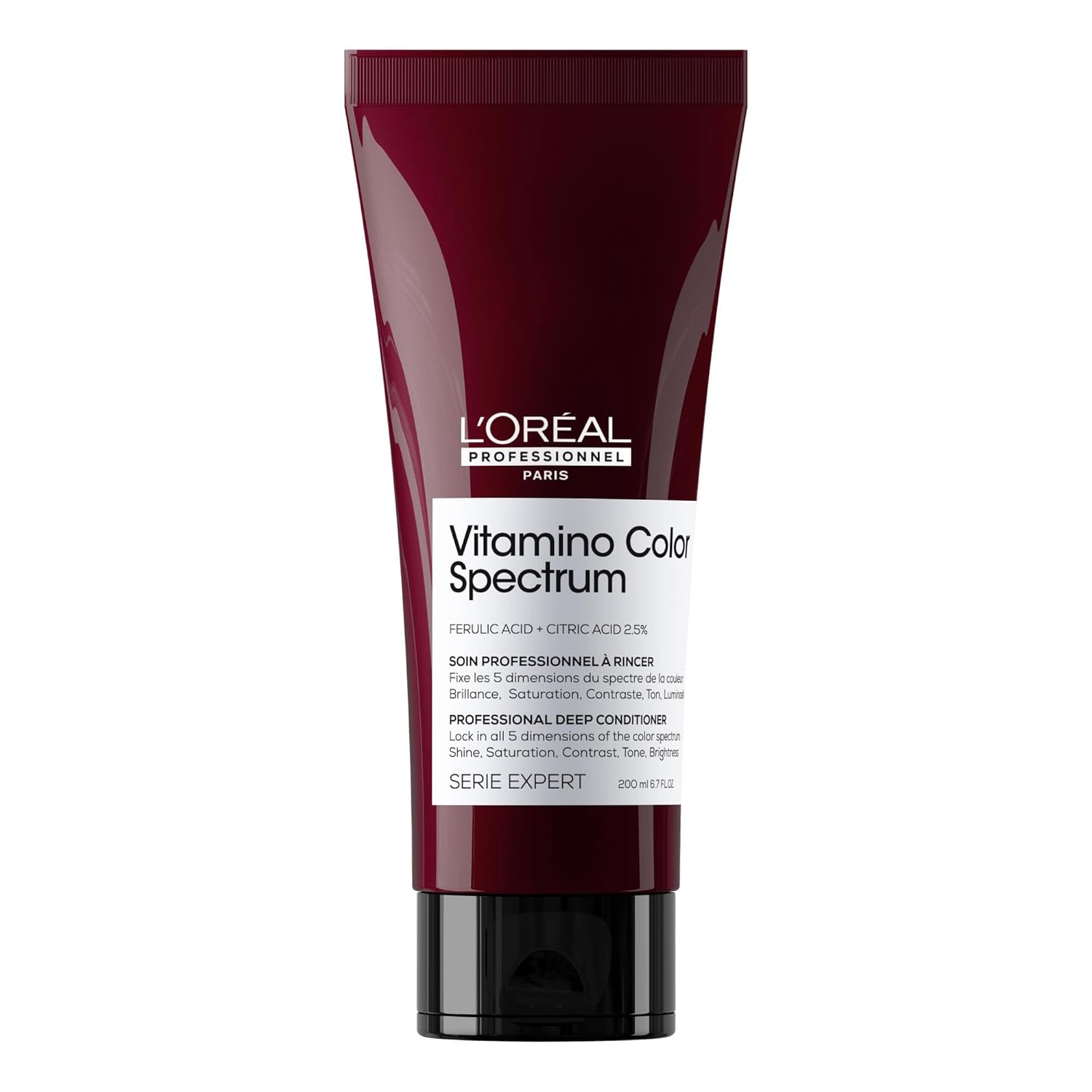 L'Oréal Professionnel L\'Oréal Professionnel Deep Conditioner for Color Brilliance for Strengthening Deep Care for Colored Hair, with Ferula & Citric Acid, Expert Series, Vitamino Color Spectrum Deep Conditioner, 200 ml